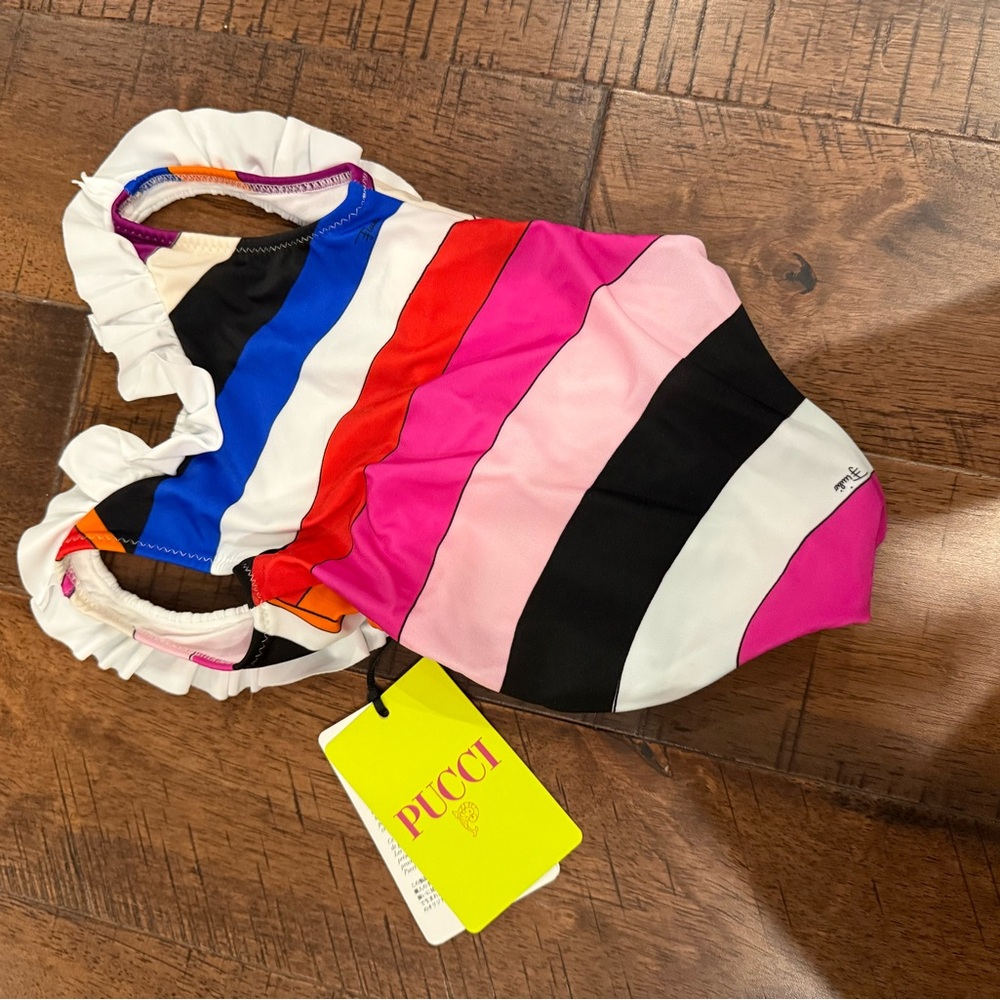 Emilio Pucci Multicolor Striped Swimsuit